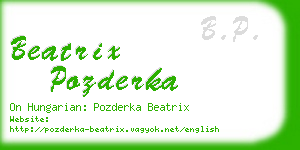 beatrix pozderka business card